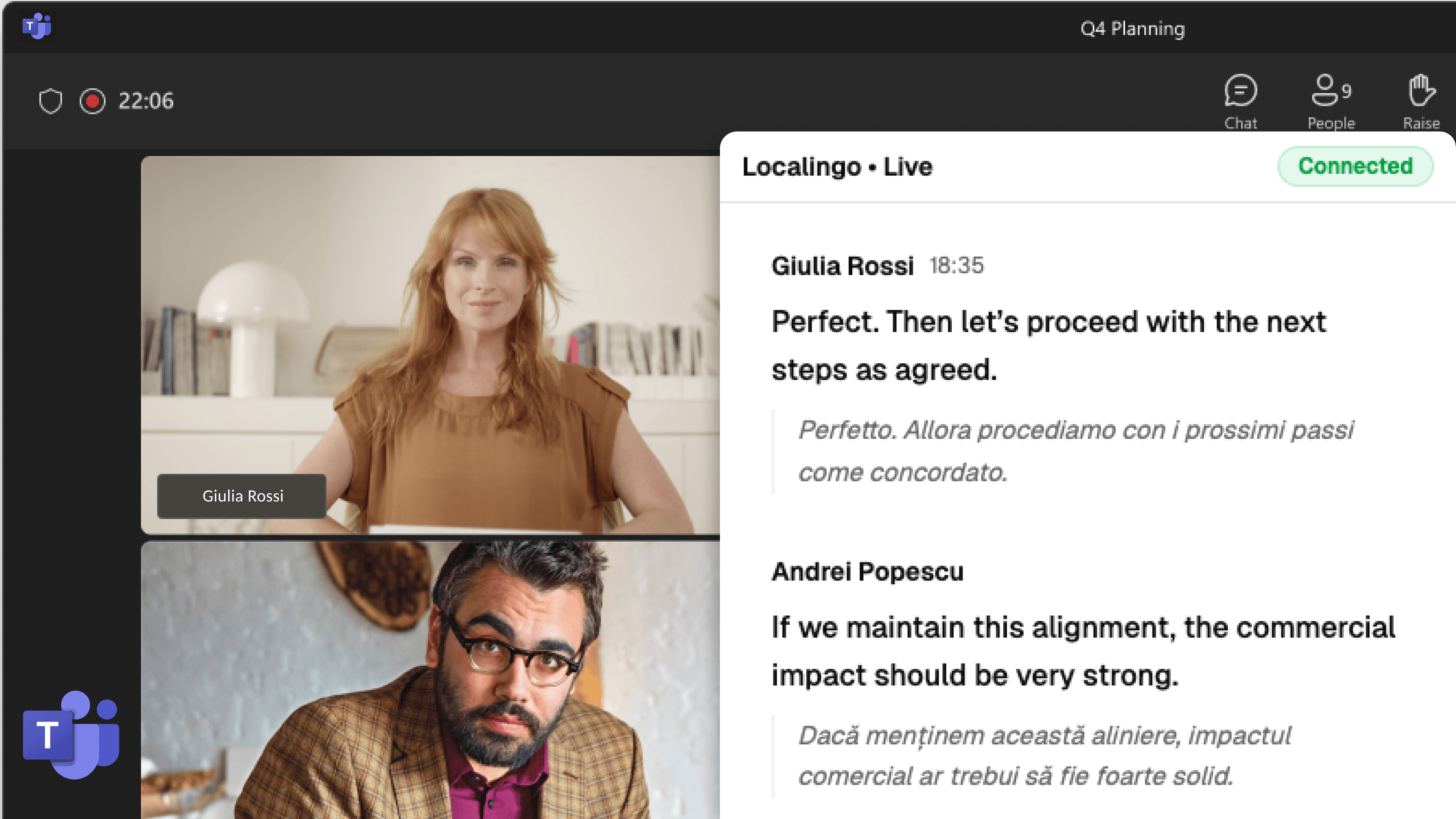 Works with all meeting apps. No meeting bots.